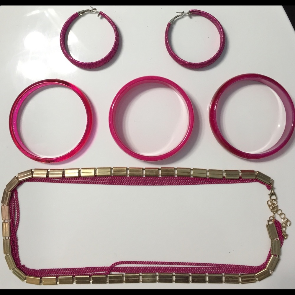 Earring Bracelet and Neckless Combo